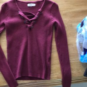 Red Hollister LS tunic